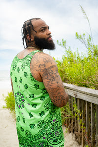 Classic Bandana Swimming Trunks "North Texas Mean Green"