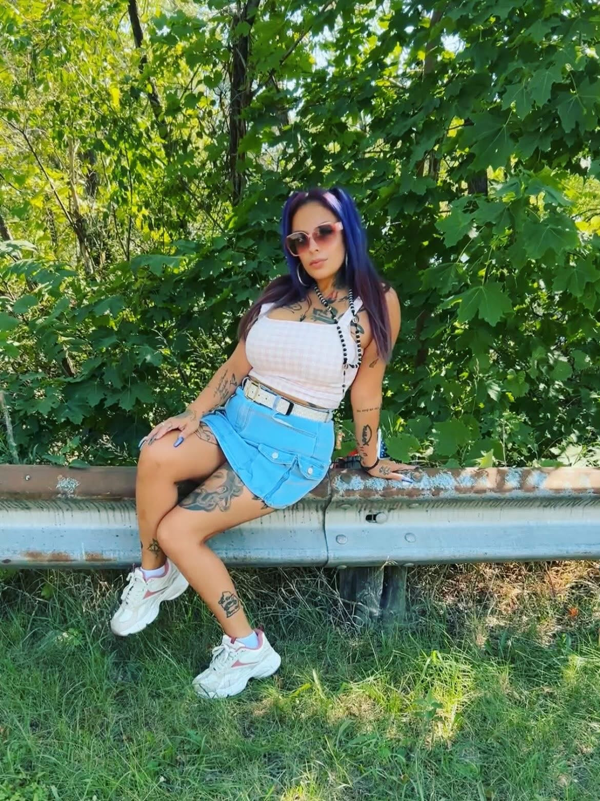 Denim Mini Skirts