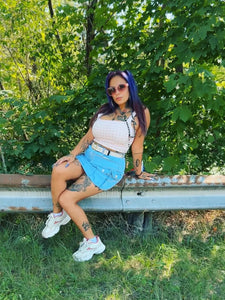 Denim Mini Skirts