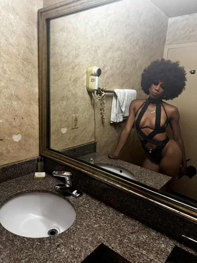 European and American Sexy Strap Neck Splicing Hollow Out Exposed Back Sexy Body Suit