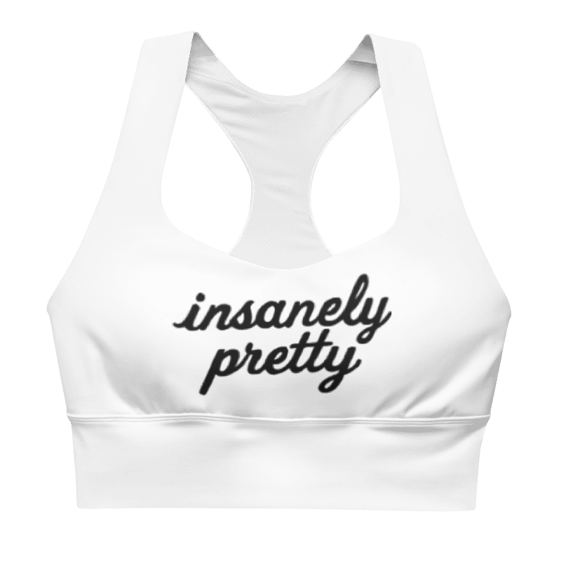Insanely Pretty Sports Bra (Bikers Short Set) "White"