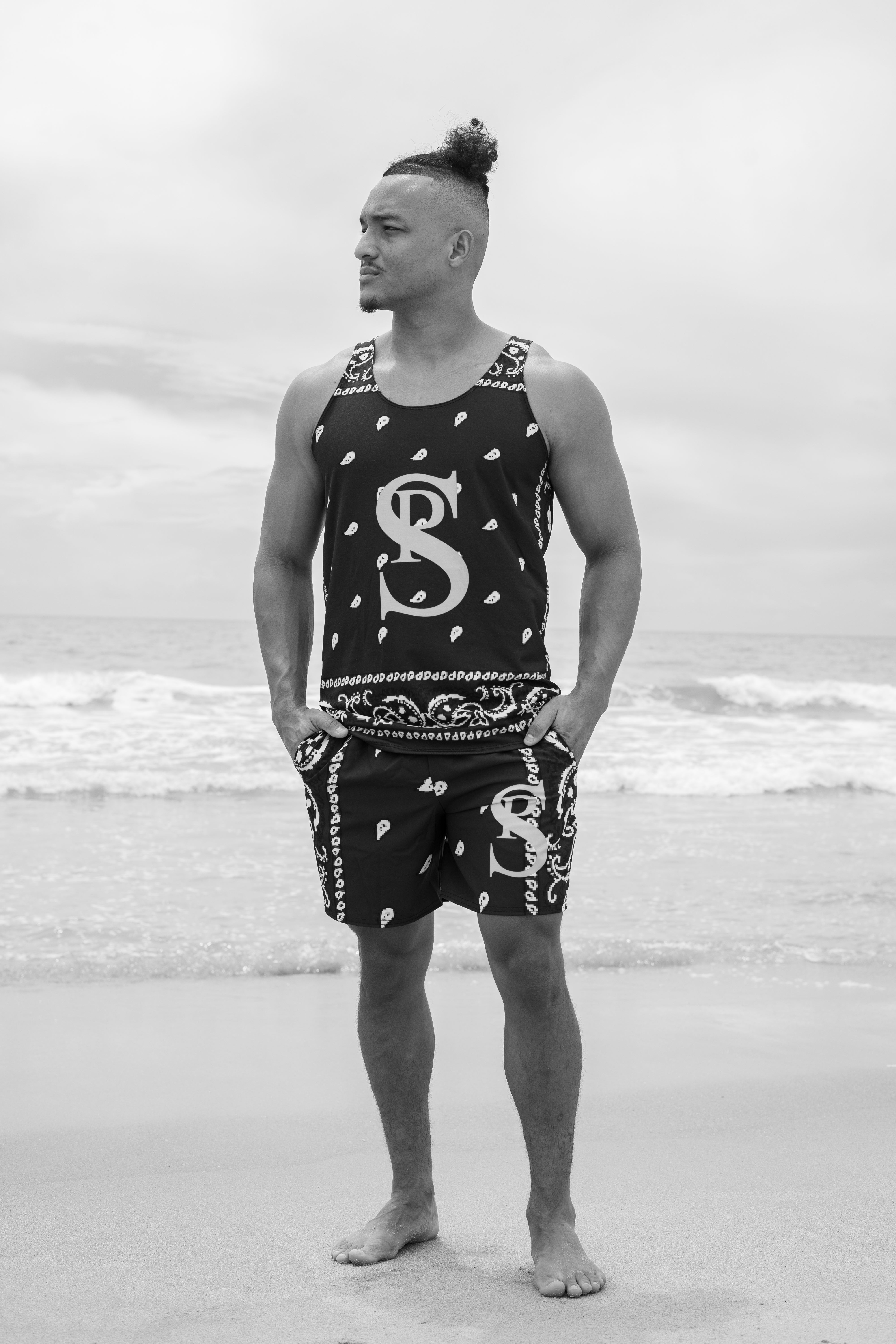 Classic Bandana Swimming Trunks "California Bears"