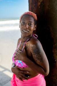 Classic Bandana Bikini "Pink Glacier"