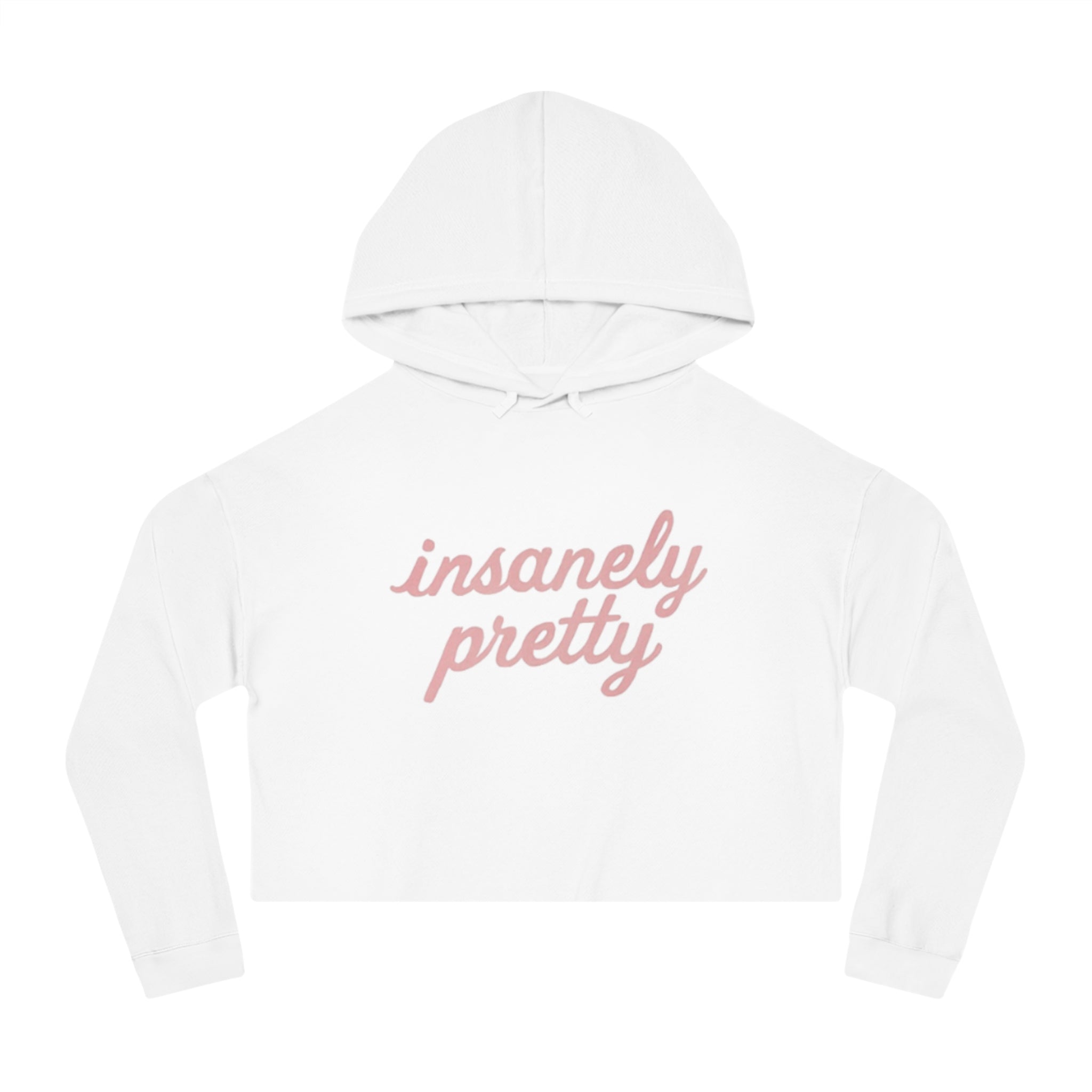 Insanely Pretty Crop Hoodie (Pink Logo)