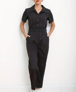 Button Front Jumpsuit