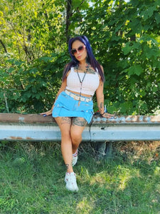 Denim Mini Skirts
