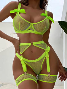 Sultry Fishnet Lingerie Set