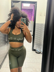 Pretty & Paid Sports Bra “Olive Green”