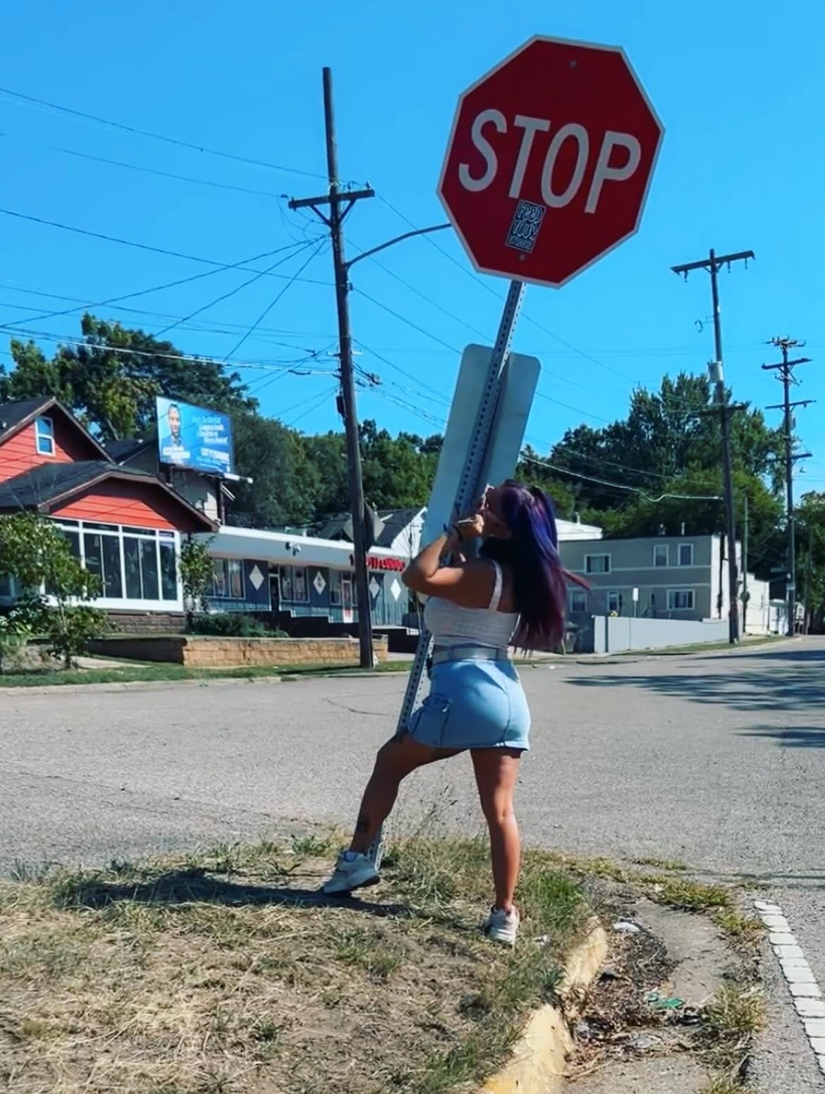 Denim Mini Skirts