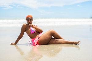 Classic Bandana Bikini "Pink Glacier"