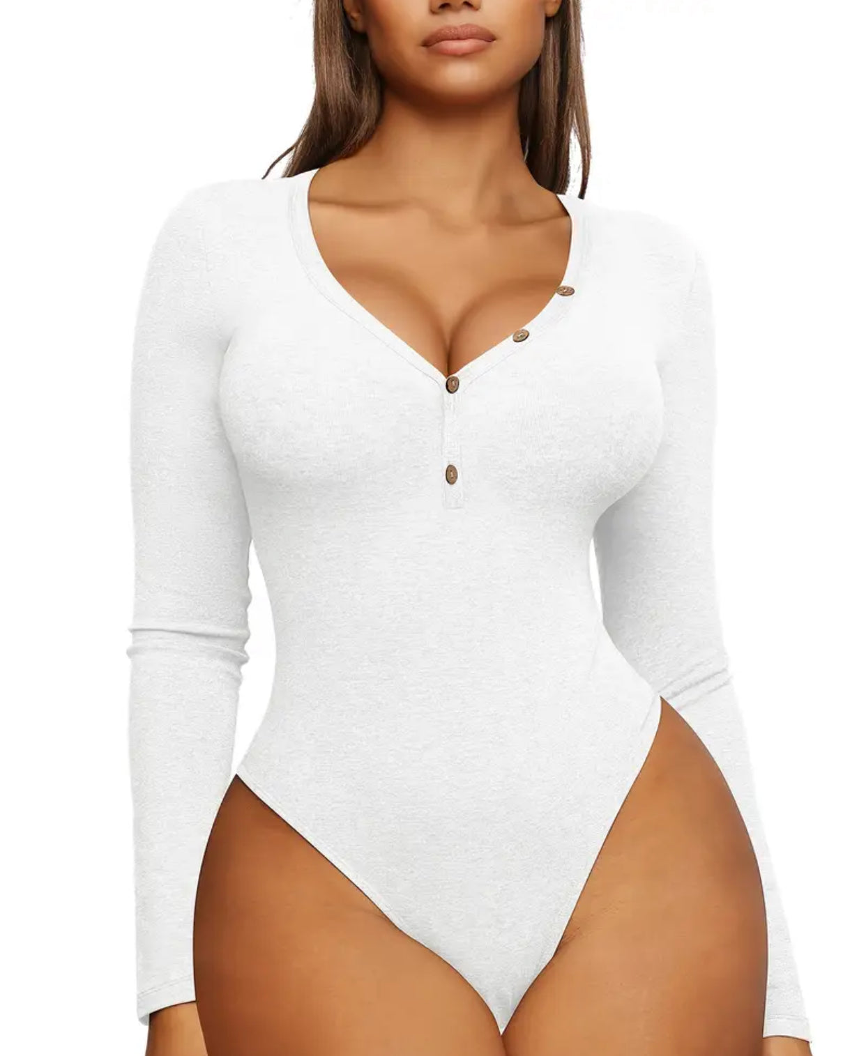 Women's Long Sleeve V-Neck Bodysuit