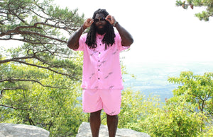 Dapper Button-Up Shirt "Pink"