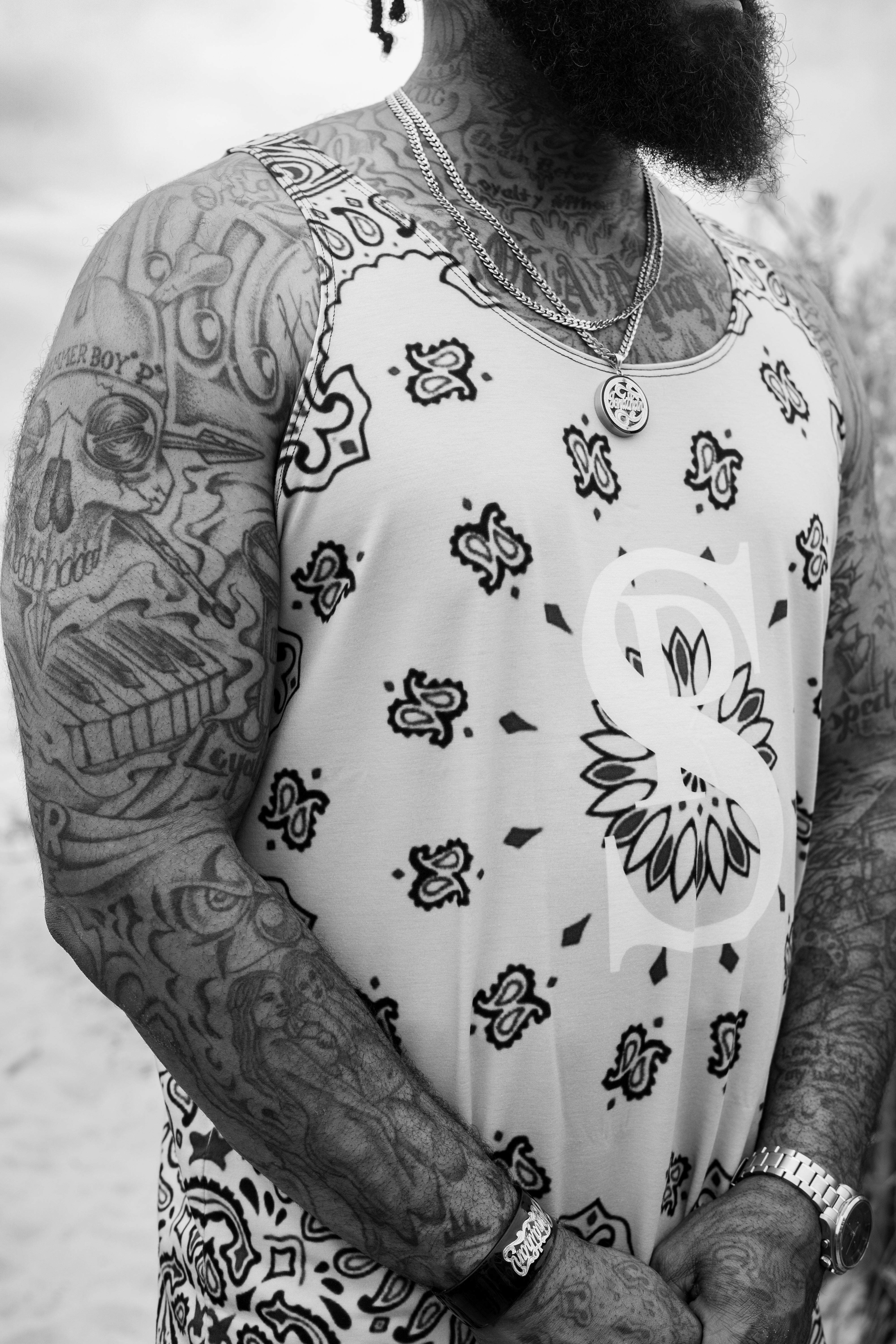 Classic Bandana Swimming Trunks "North Texas Mean Green"