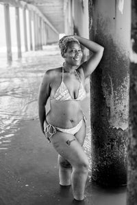 Classic Bandana Bikini "Pink Glacier"