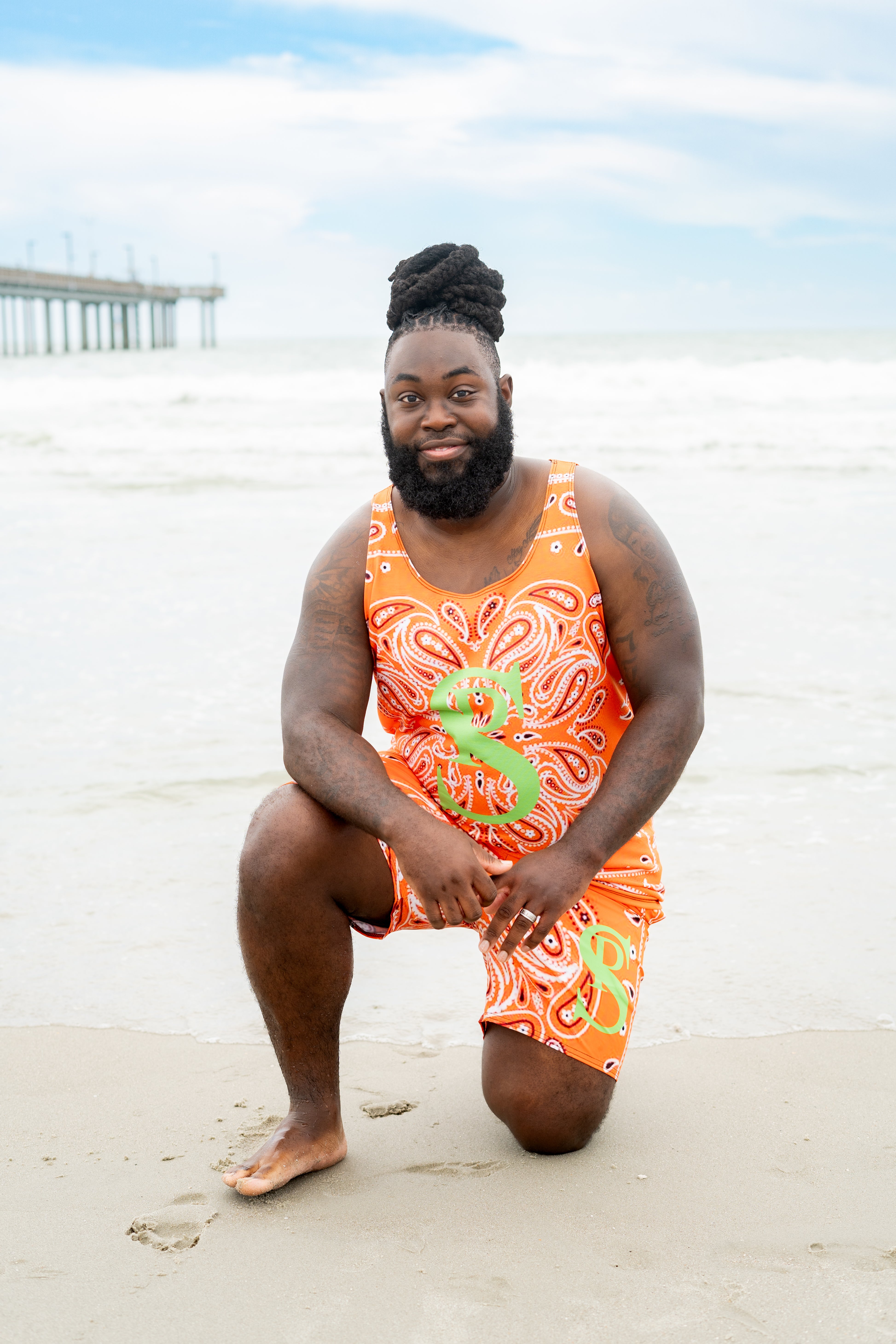 Classic Bandana Swimming Trunks "Miami Hurricanes"