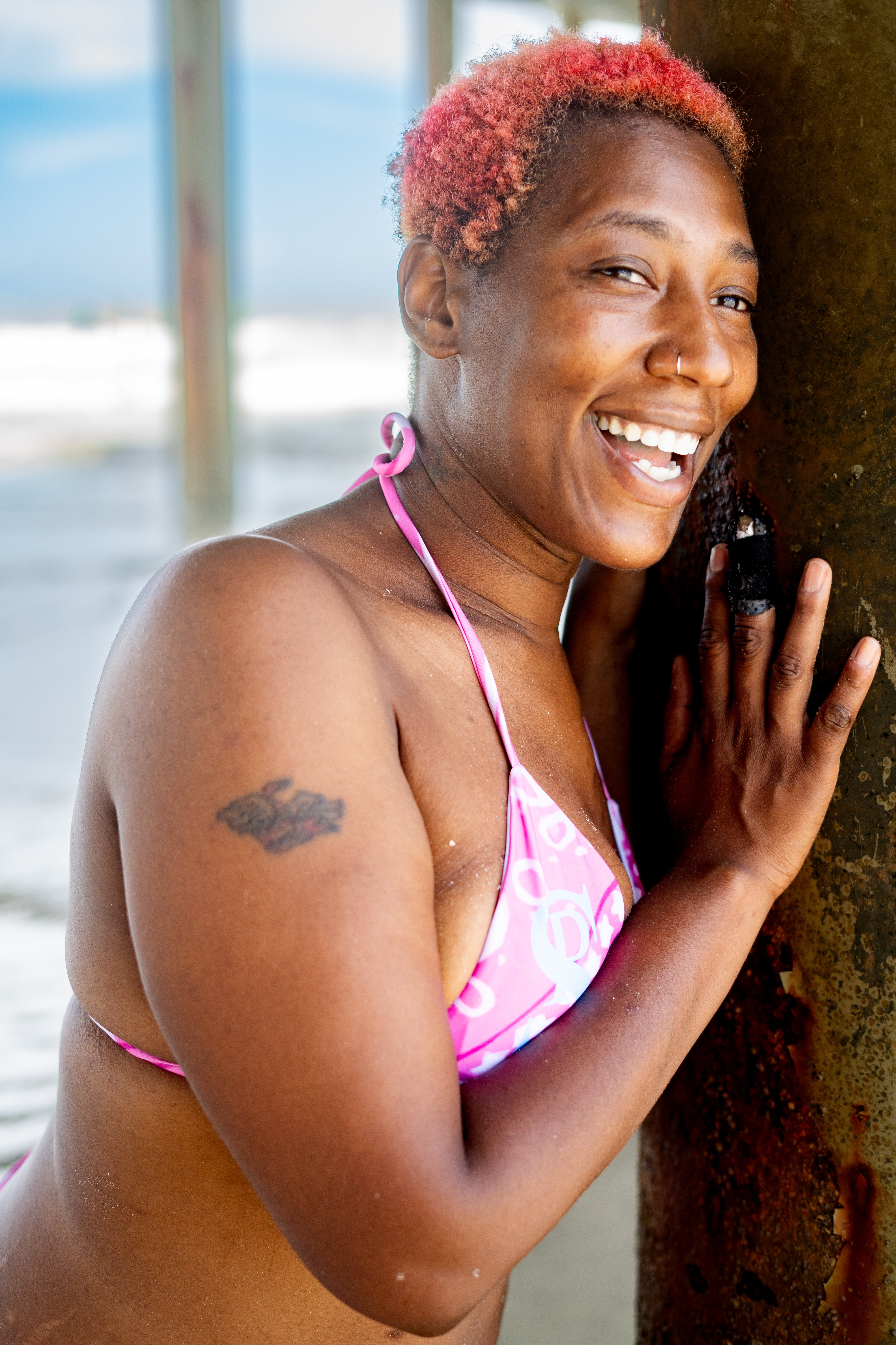 Classic Bandana Bikini "Pink Glacier"