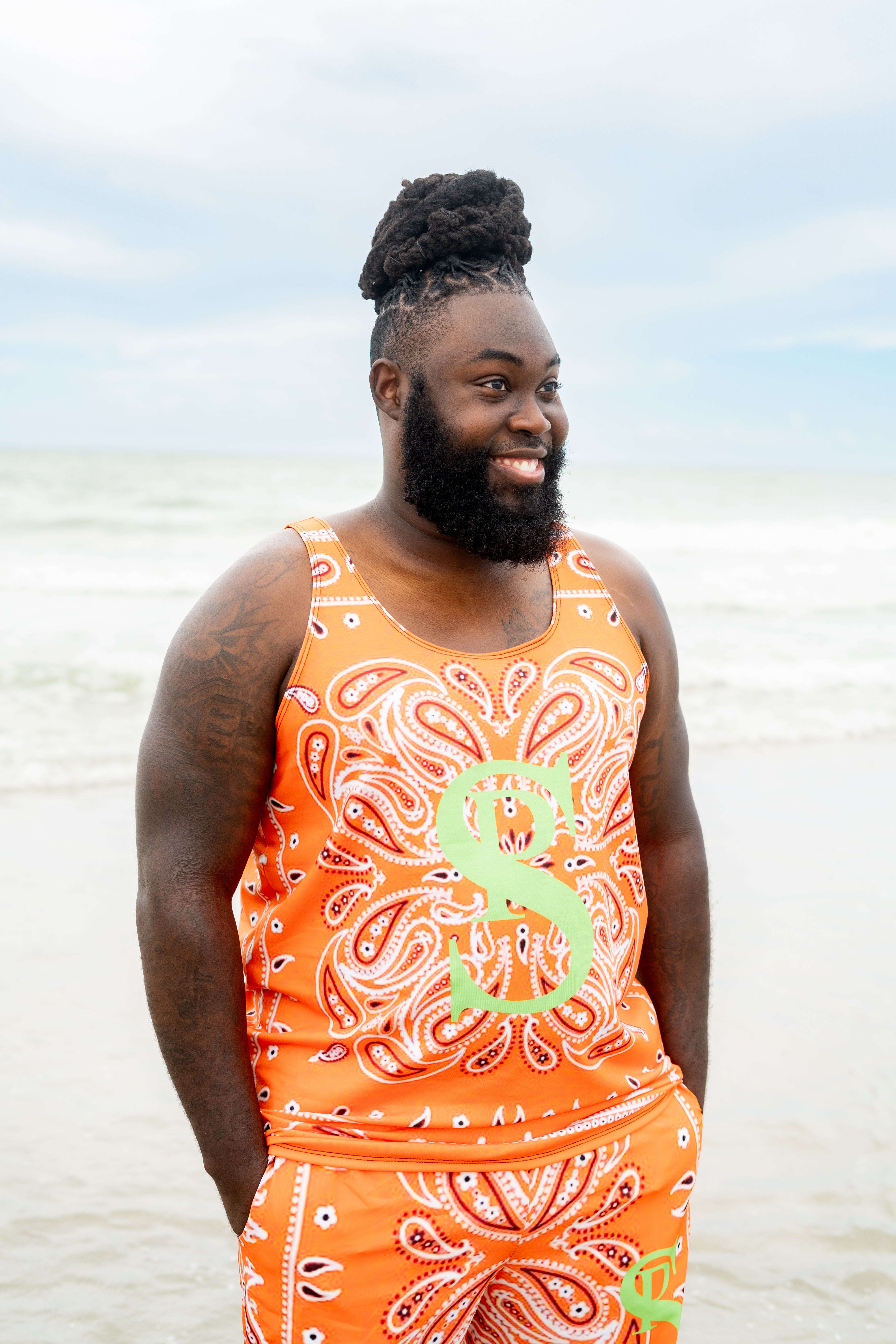 Classic Bandana Swimming Trunks "Miami Hurricanes"