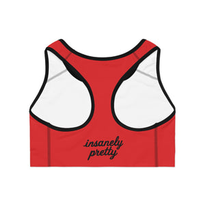 Insanely Pretty Sports Bra (Thong Set) "Red"