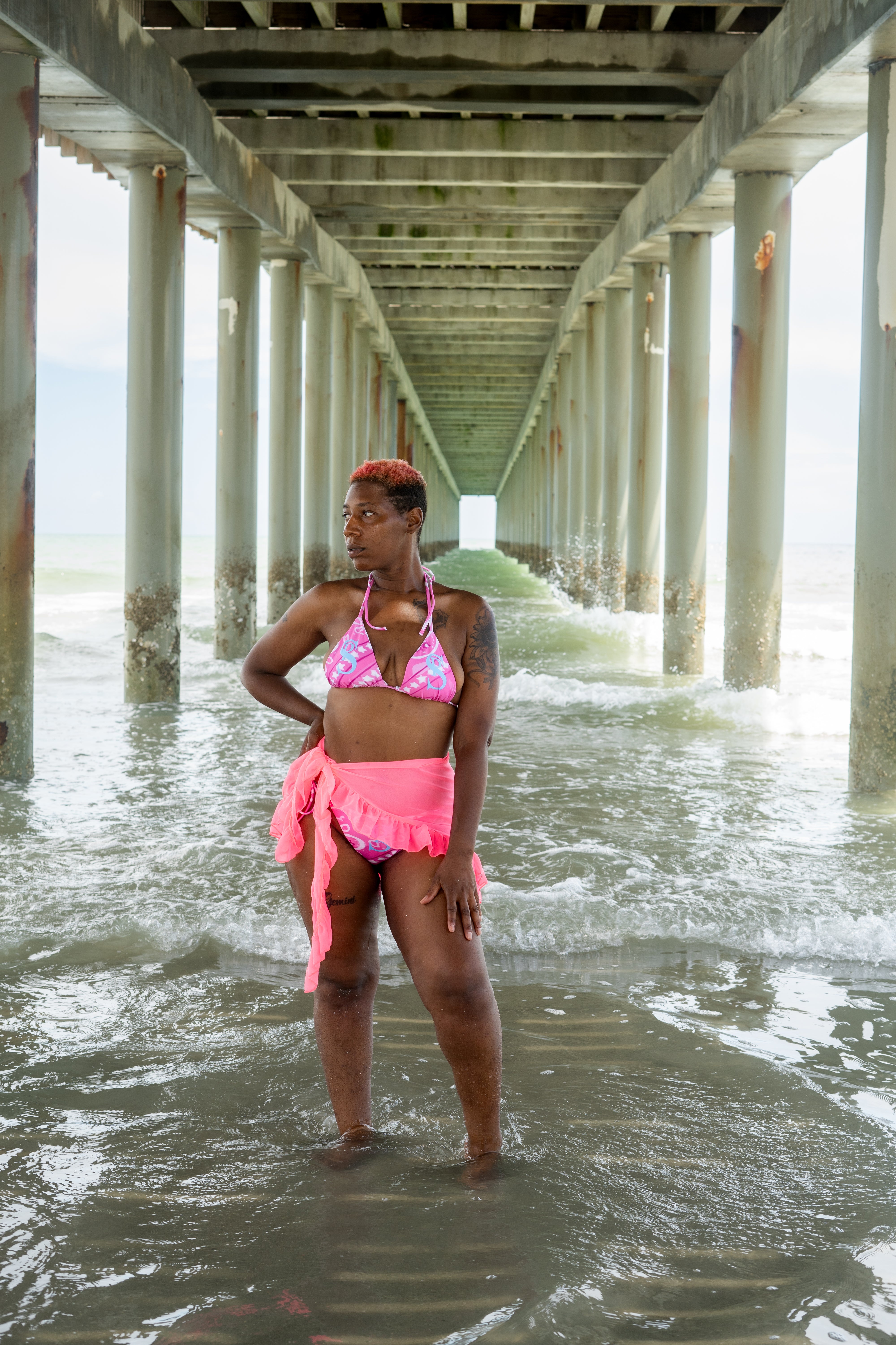 Classic Bandana Bikini "Pink Glacier"