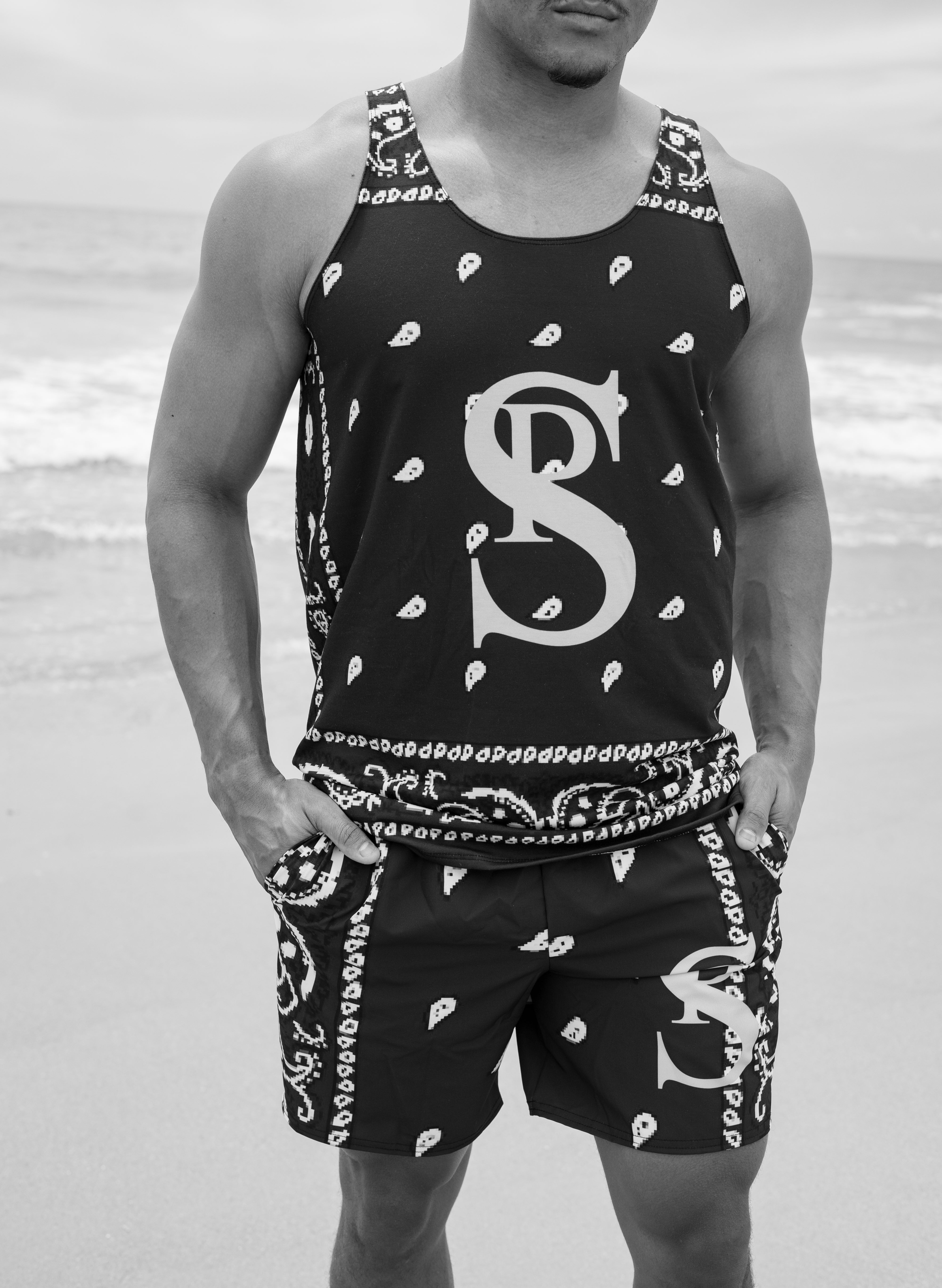 Classic Bandana Swimming Trunks "California Bears"
