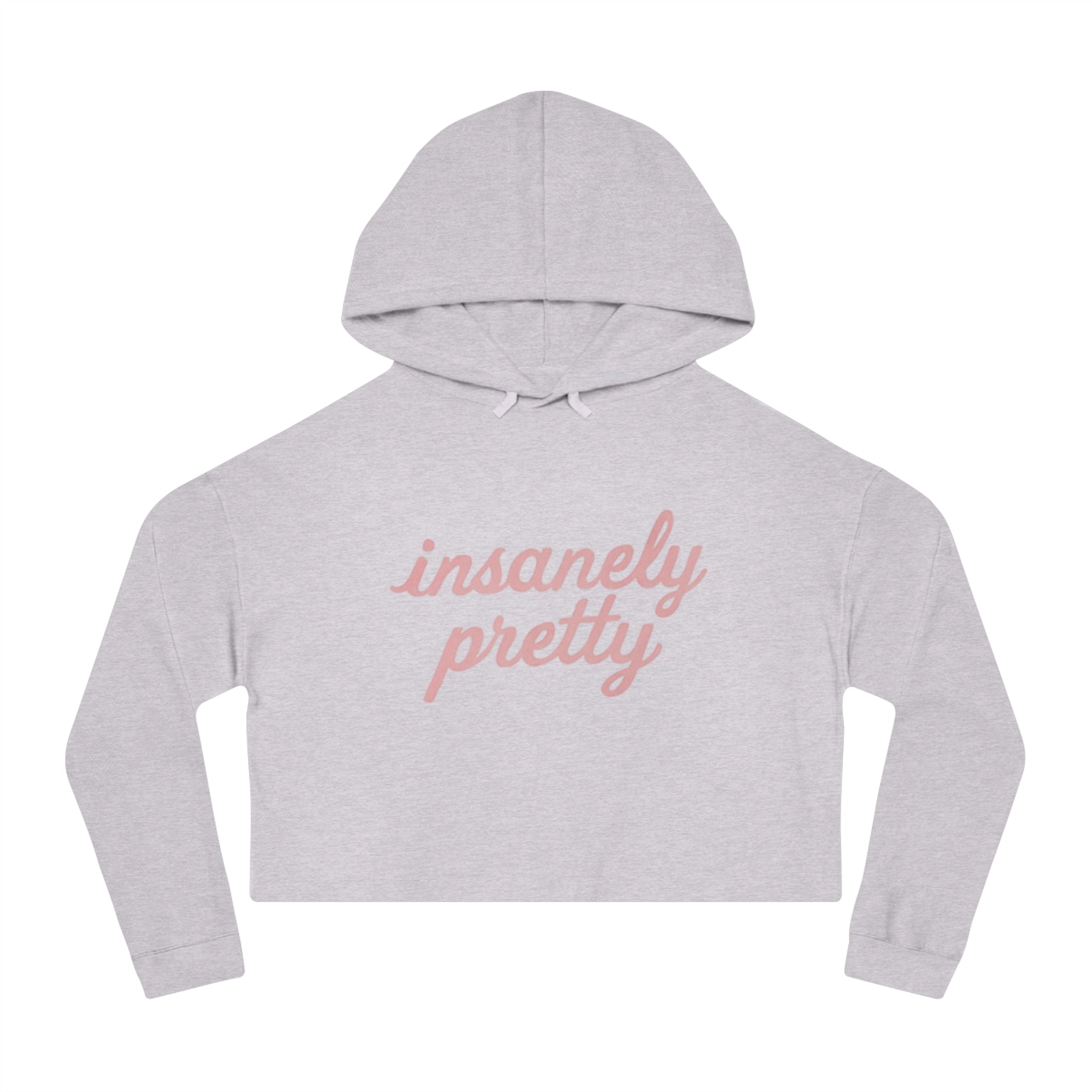Insanely Pretty Crop Hoodie (Pink Logo)