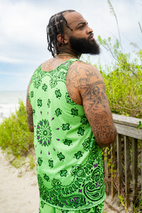 Classic Bandana Swimming Trunks "North Texas Mean Green"