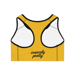 Insanely Pretty Sports Bra (Thong Set) "Yellow"