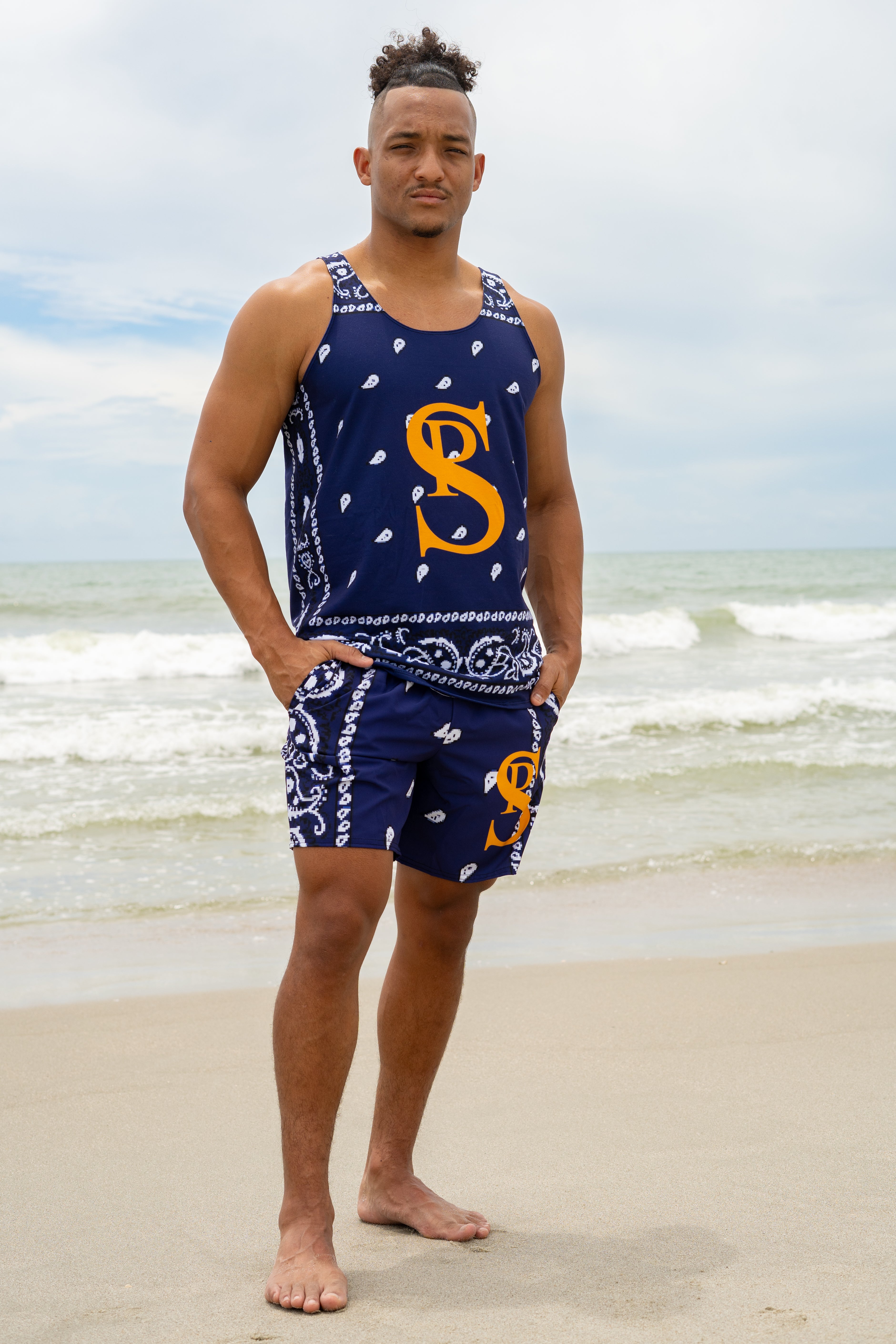 Classic Bandana Swimming Trunks "California Bears"