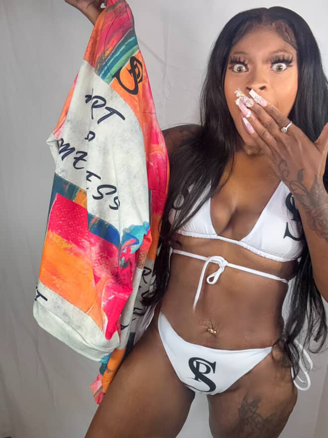 Triangle String Bikini Set “White”