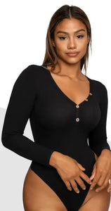 Women's Long Sleeve V-Neck Bodysuit