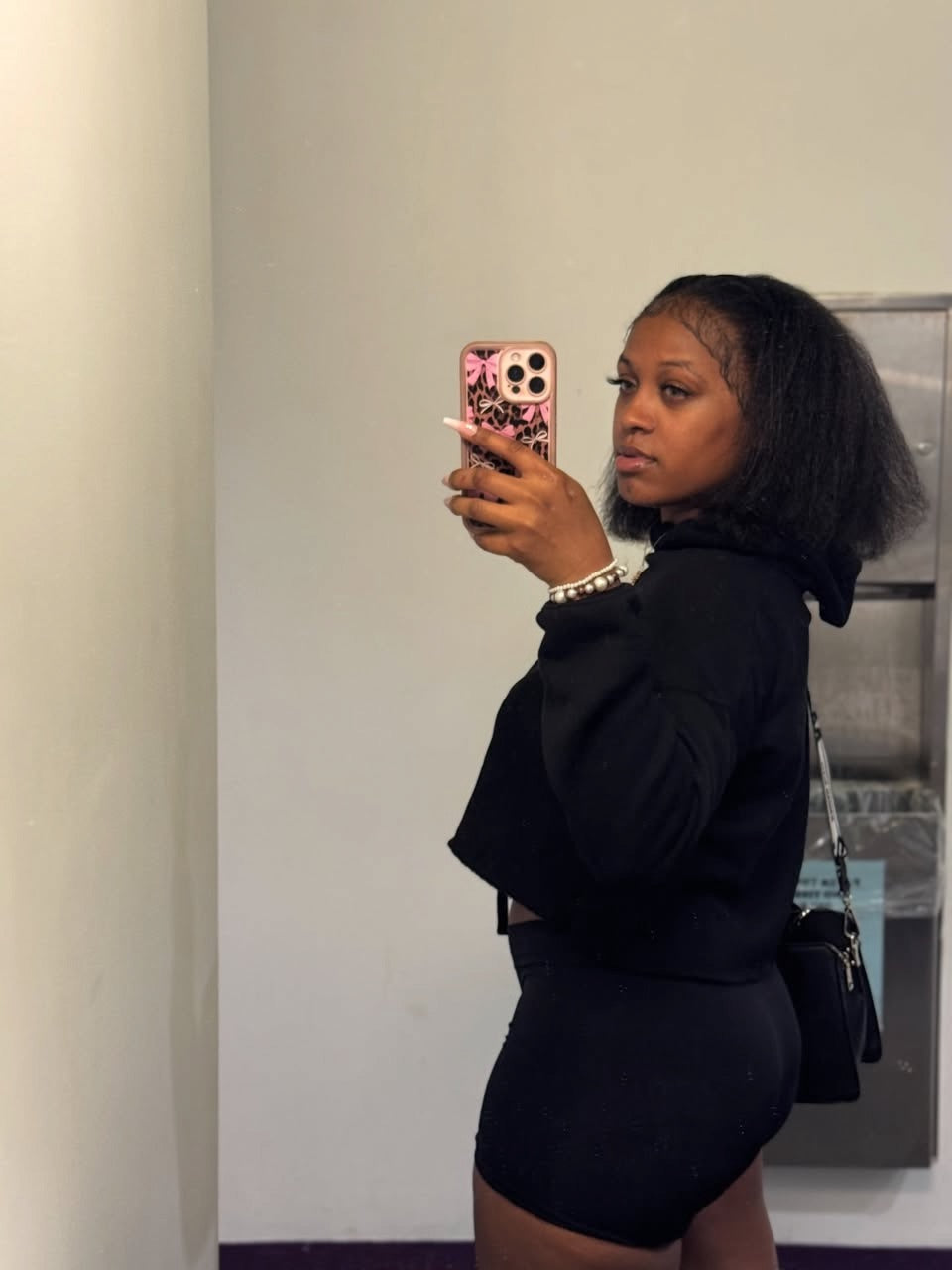 Insanely Pretty Crop Hoodie (Yellow Logo)