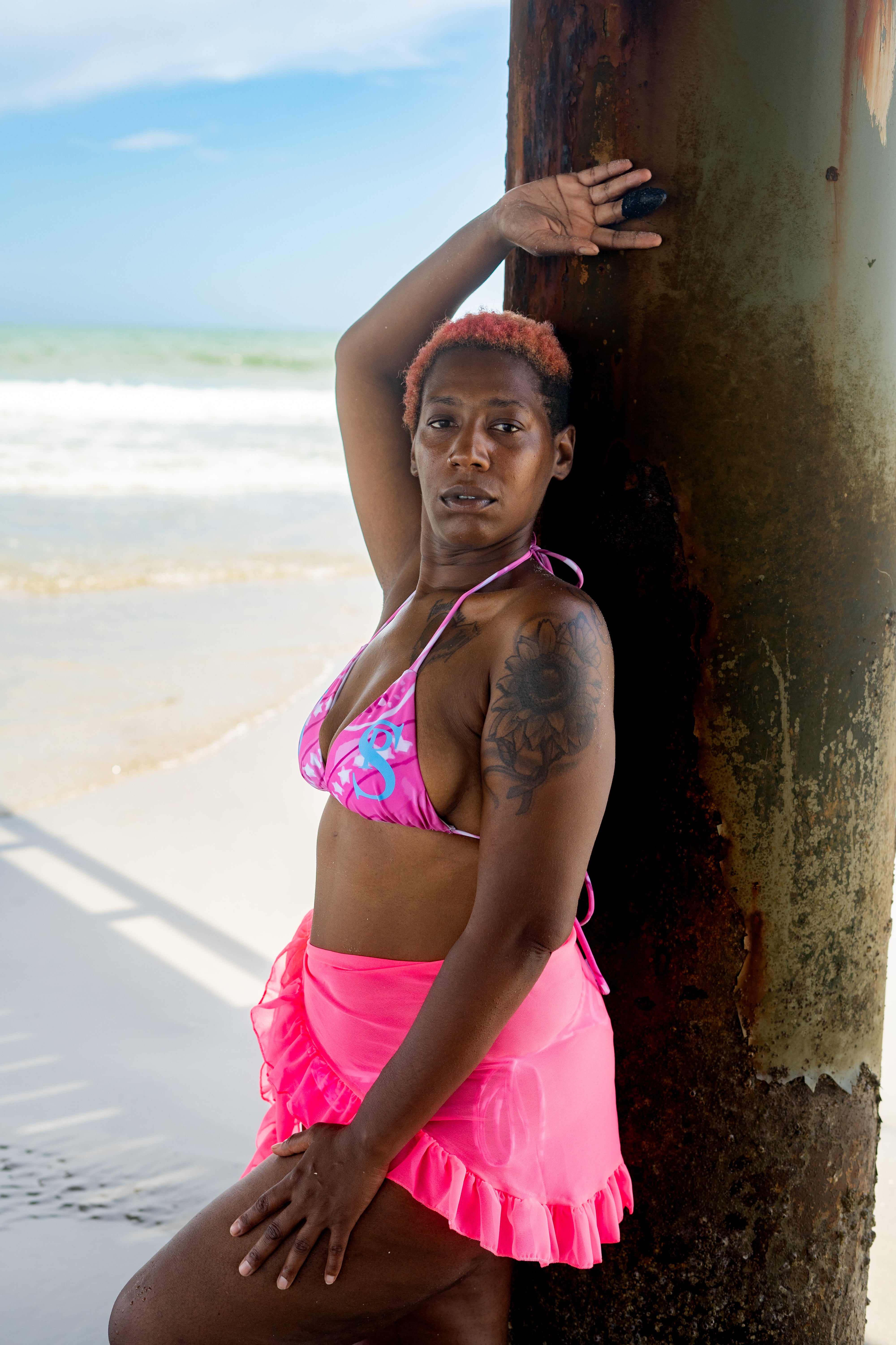 Classic Bandana Bikini "Pink Glacier"