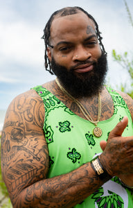 Classic Bandana Swimming Trunks "North Texas Mean Green"