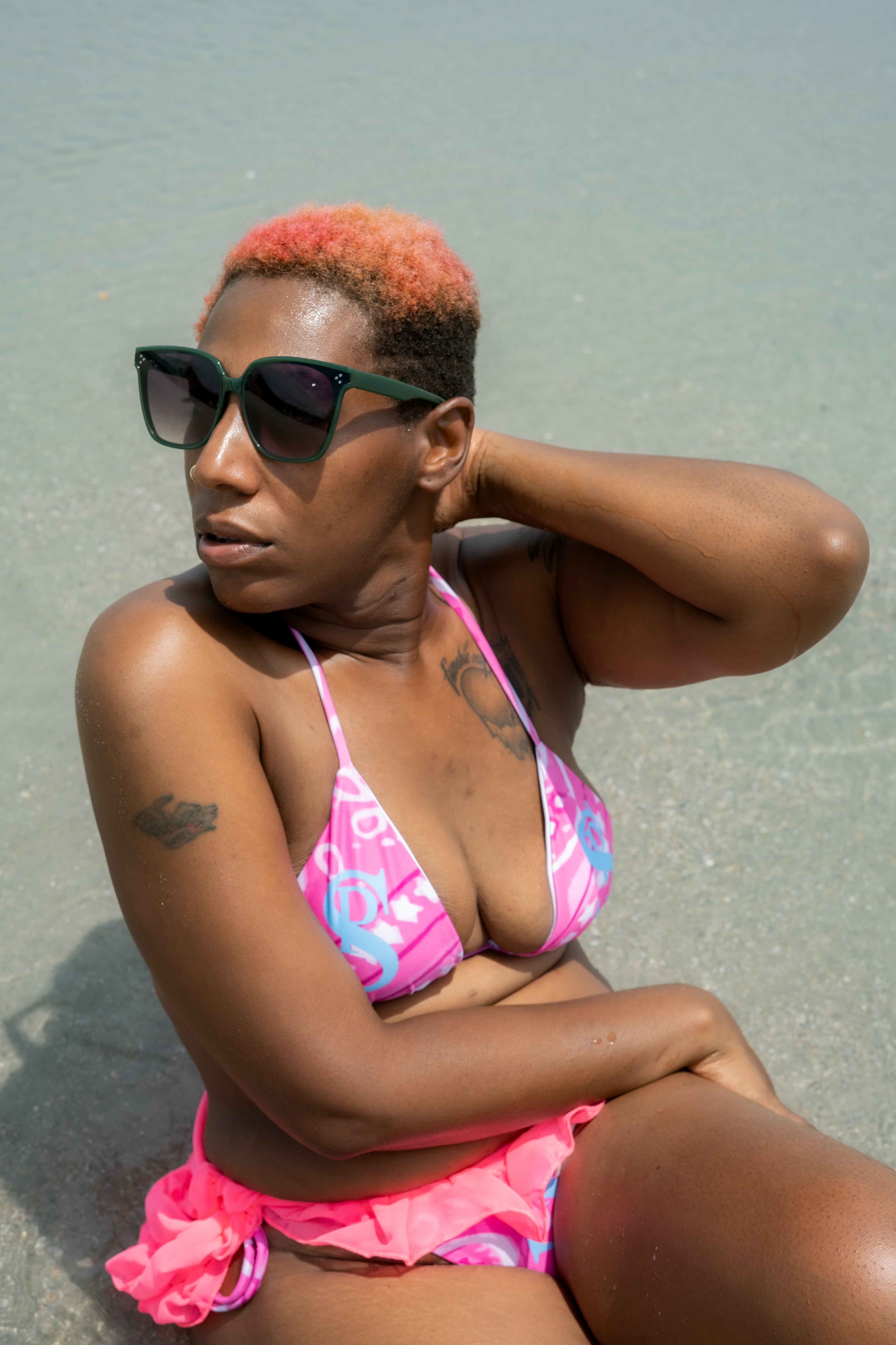 Classic Bandana Bikini "Pink Glacier"