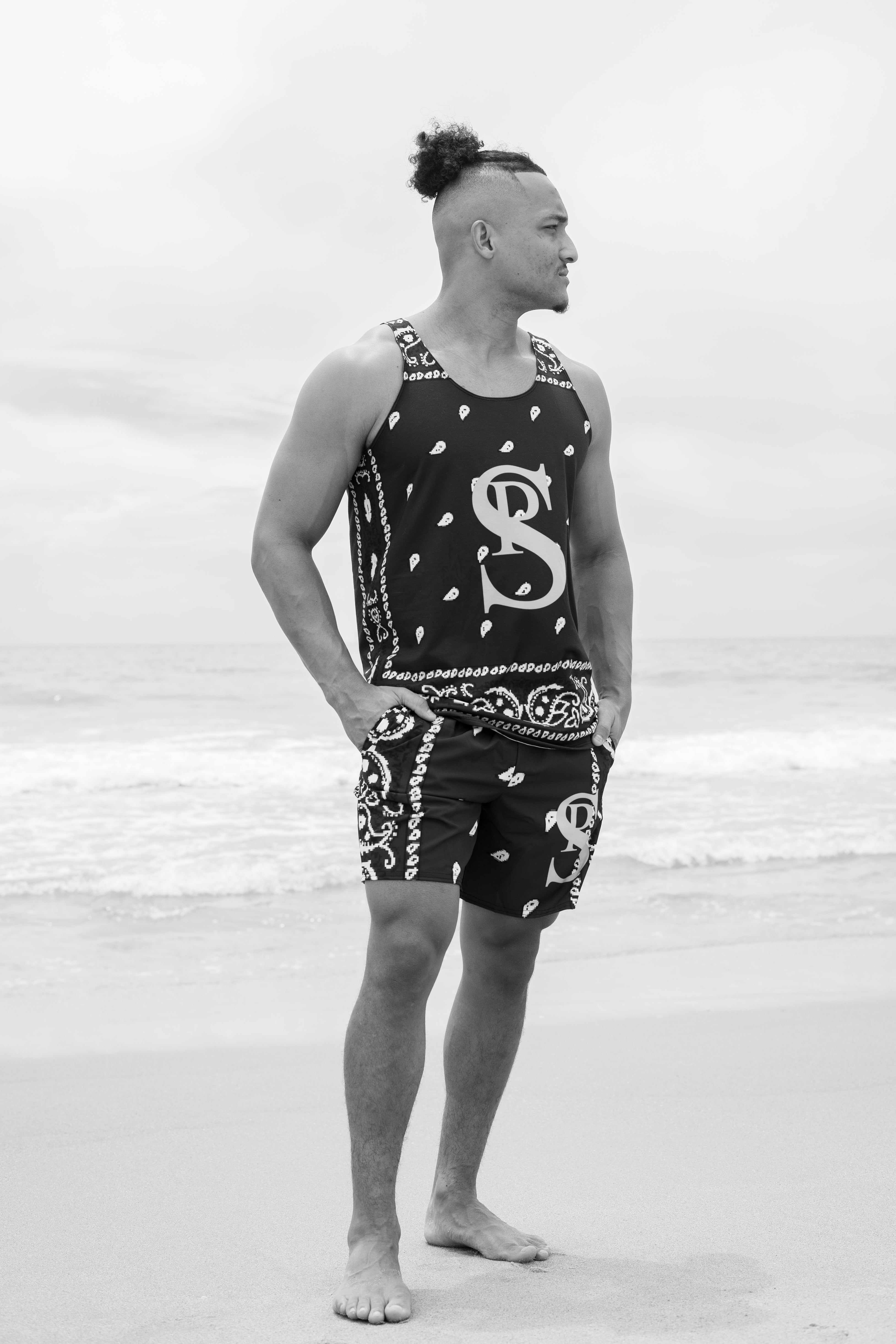 Classic Bandana Swimming Trunks "California Bears"