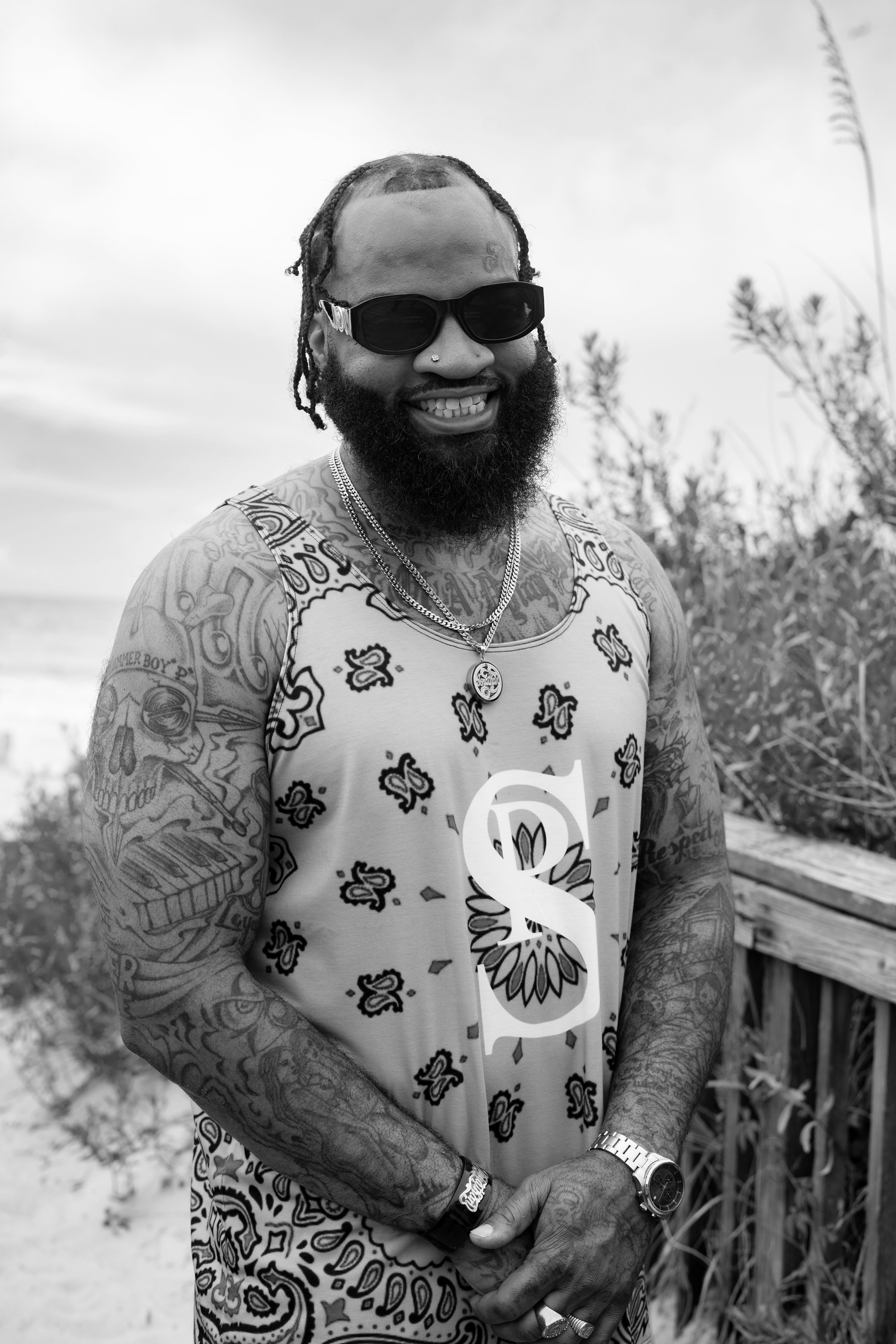 Classic Bandana Swimming Trunks "North Texas Mean Green"