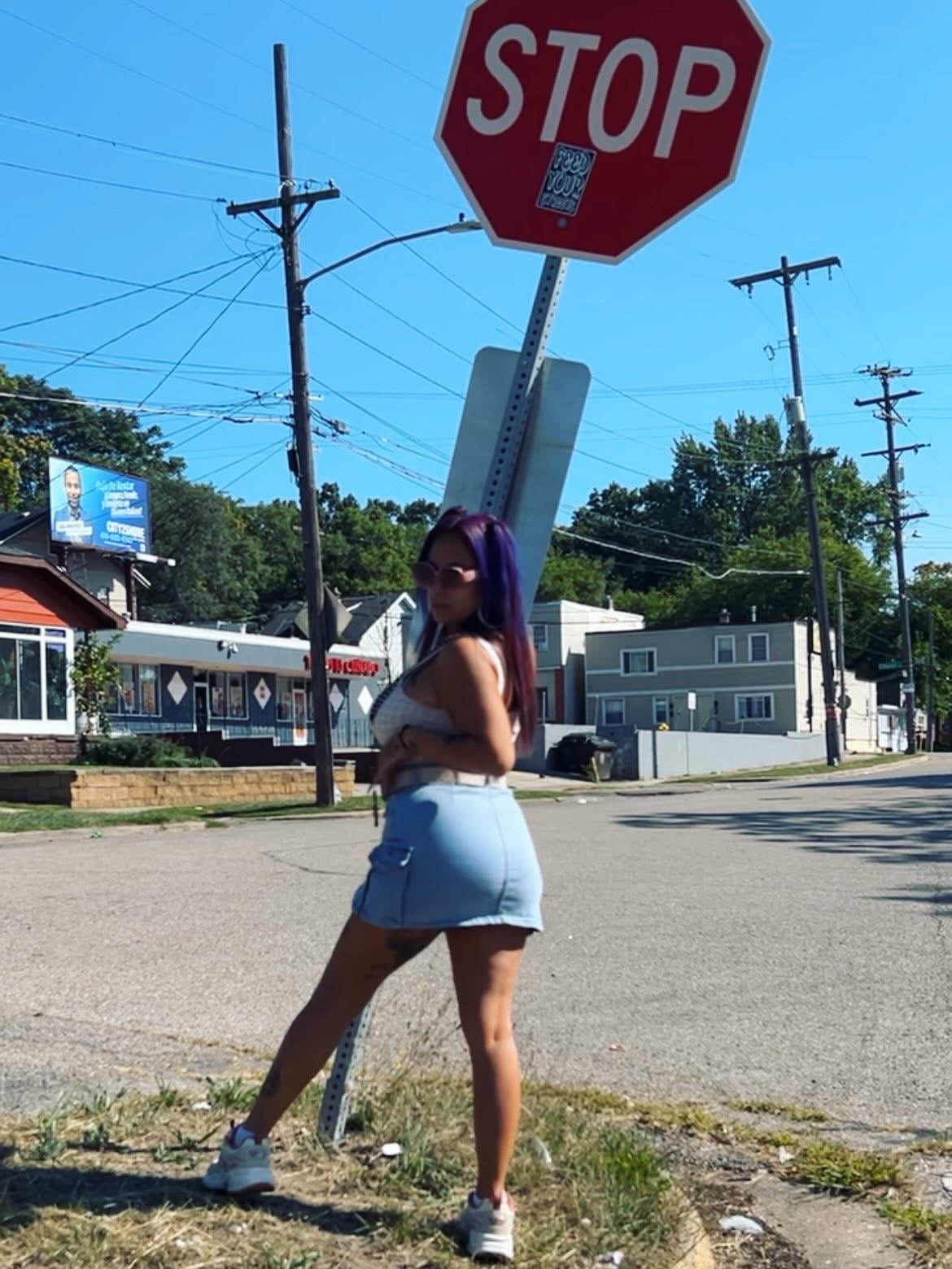 Denim Mini Skirts