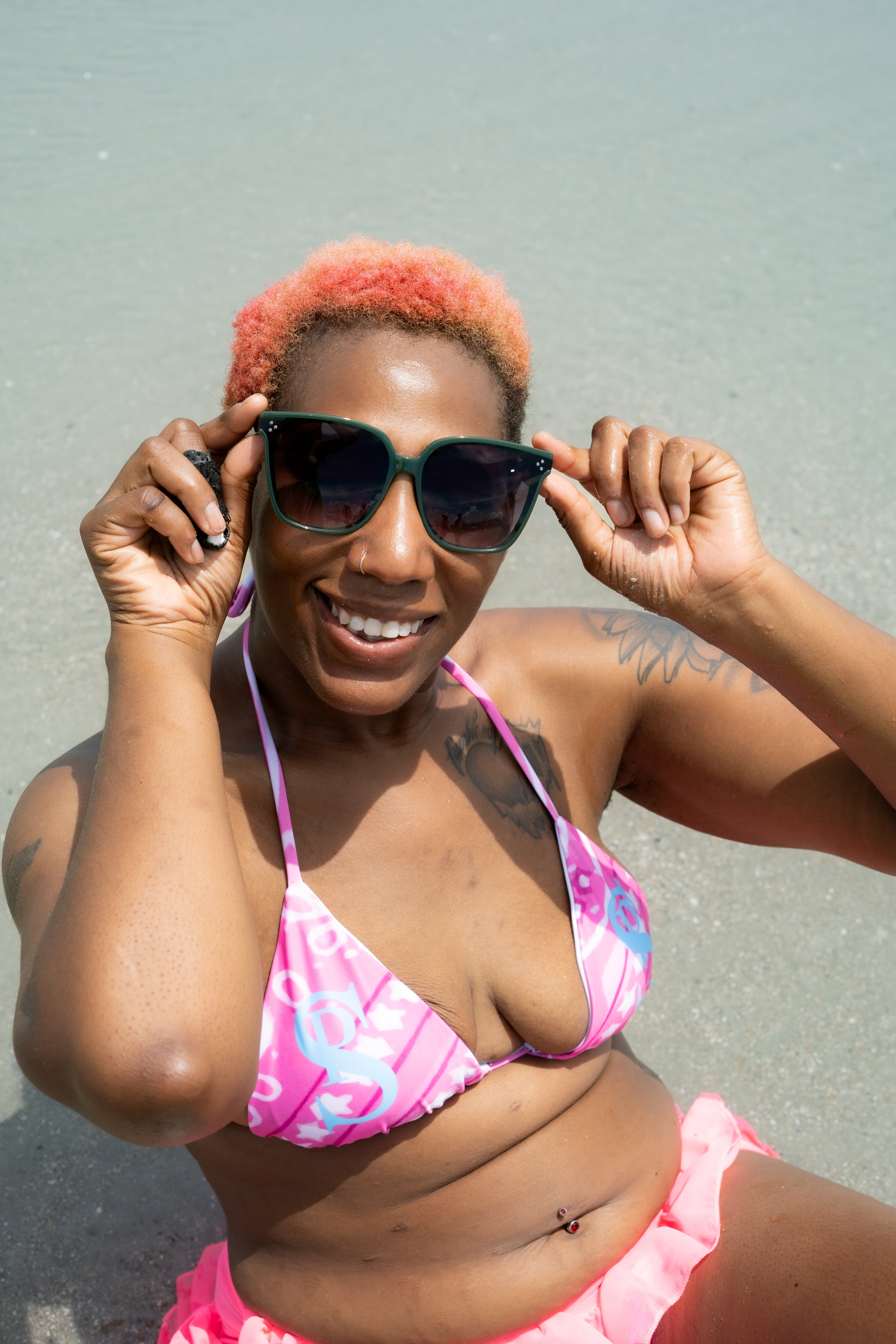 Classic Bandana Bikini "Pink Glacier"