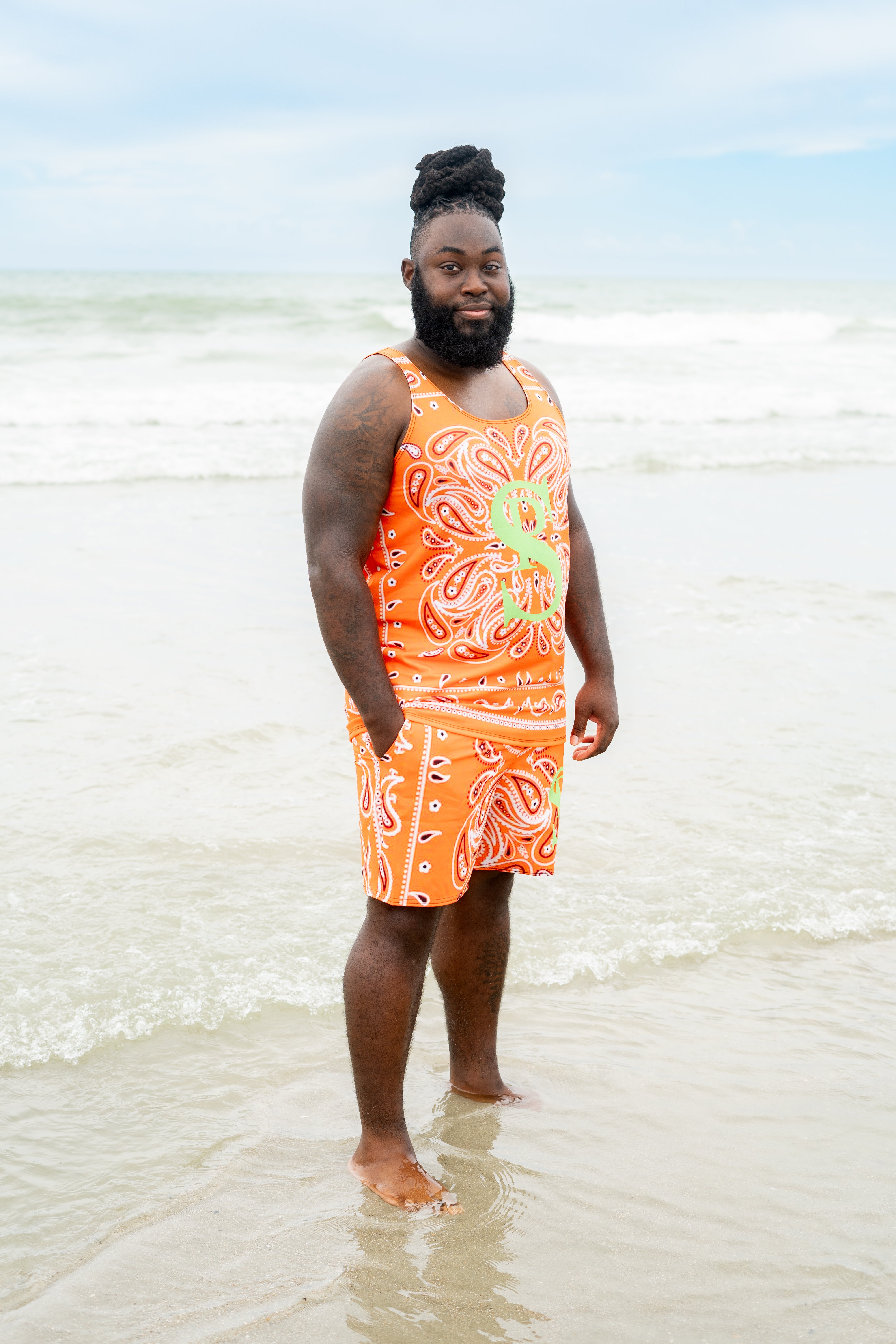 Classic Bandana Swimming Trunks "Miami Hurricanes"