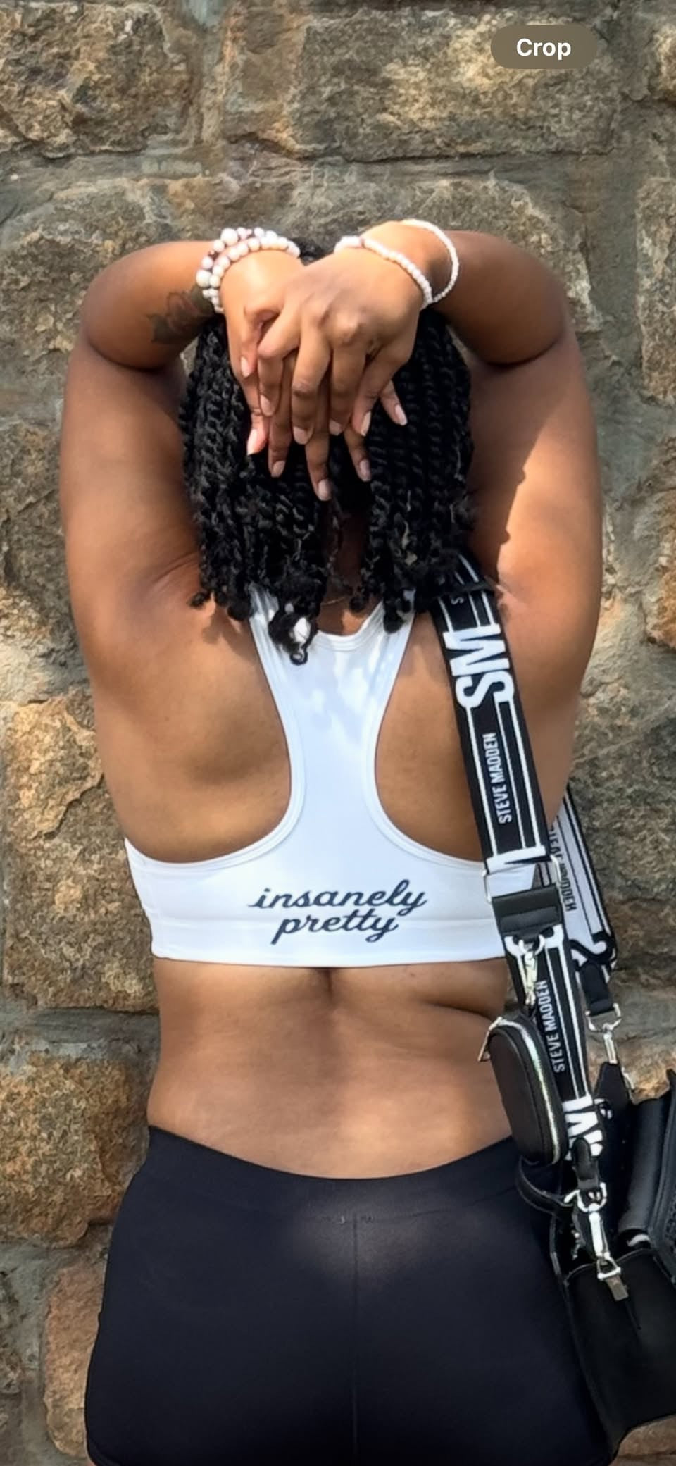 Insanely Pretty Sports Bra (Thong Set) "White"