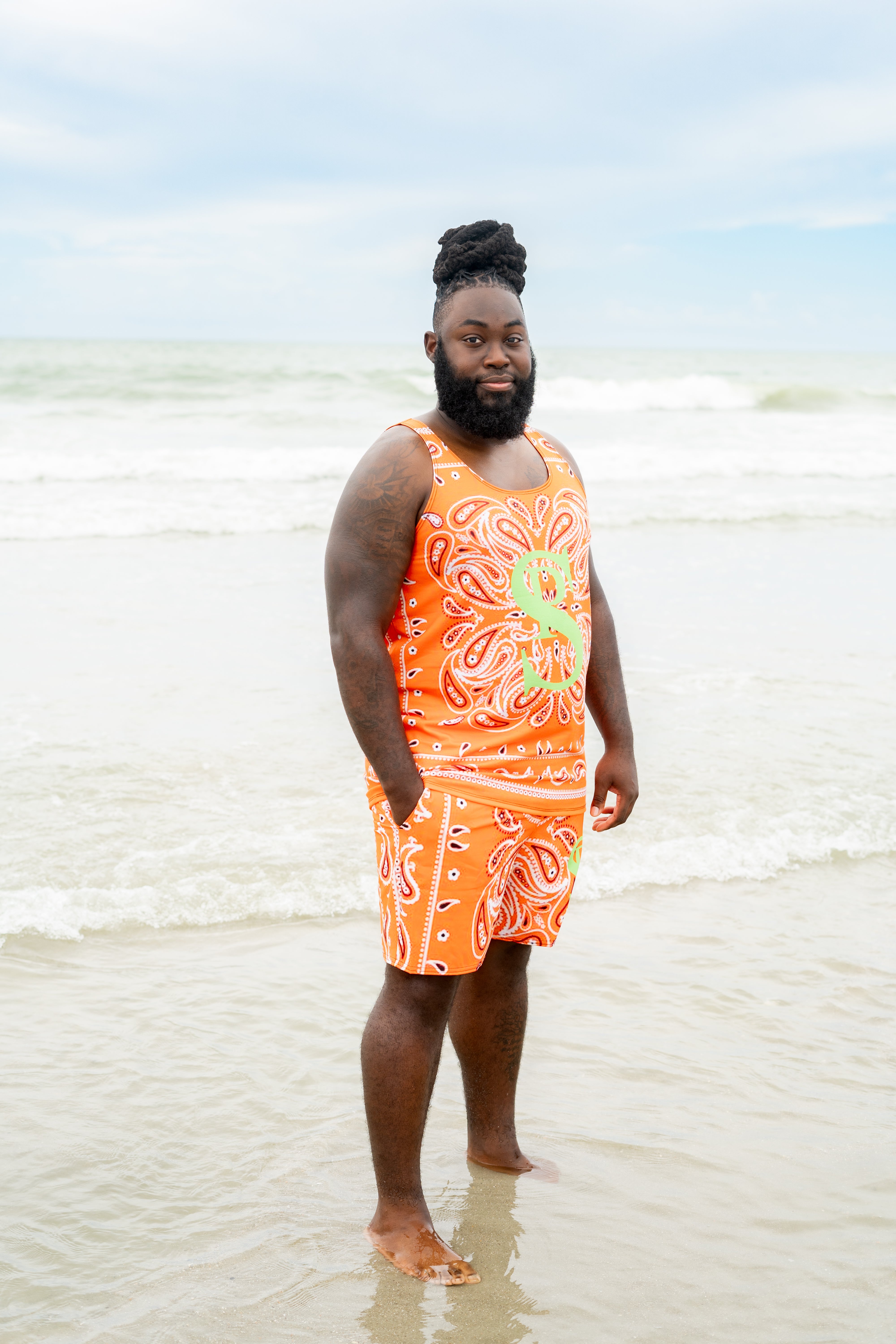 Classic Bandana Swimming Trunks "Miami Hurricanes"