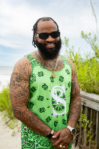 Classic Bandana Swimming Trunks "North Texas Mean Green"