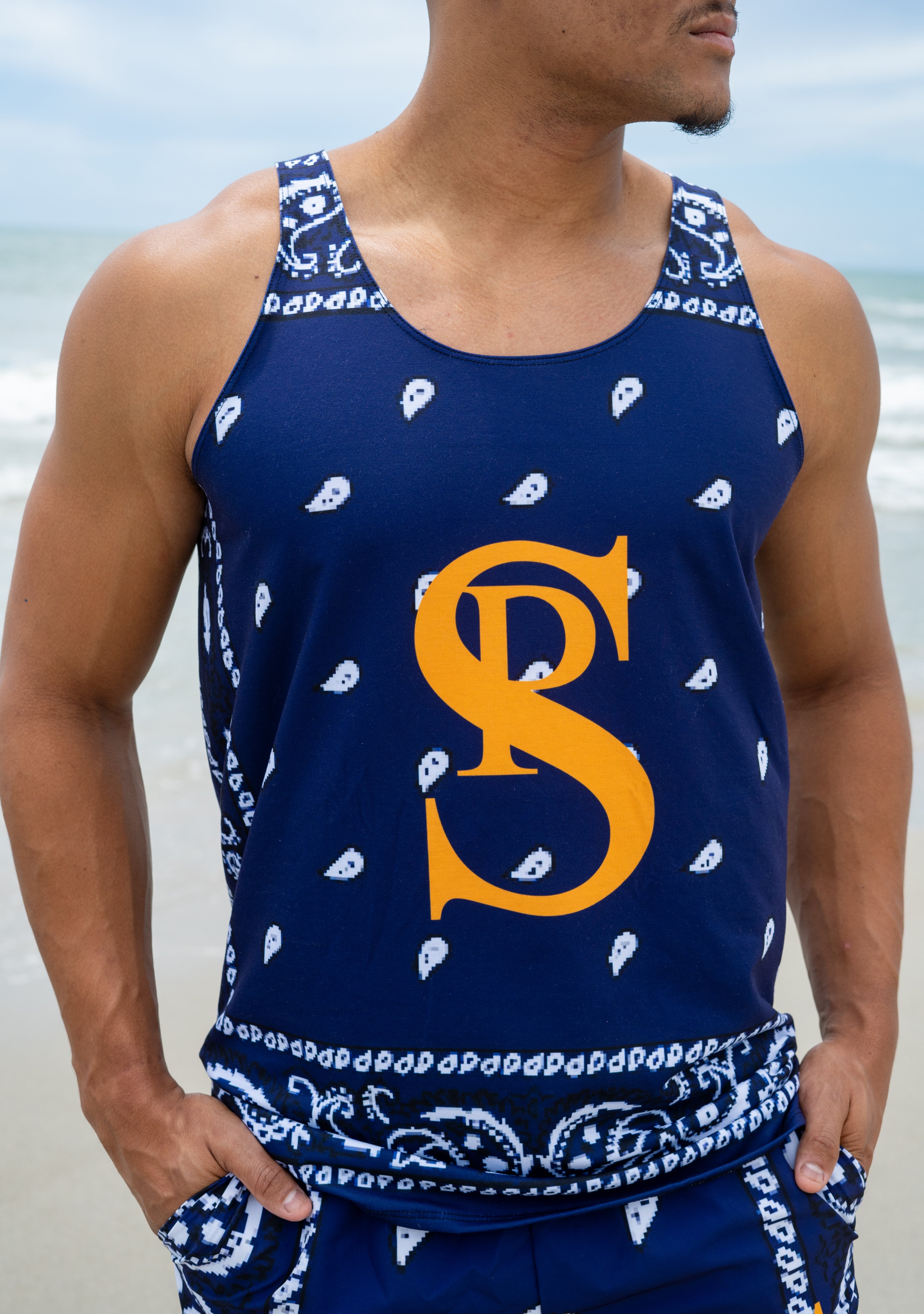 Classic Bandana Swimming Trunks "California Bears"