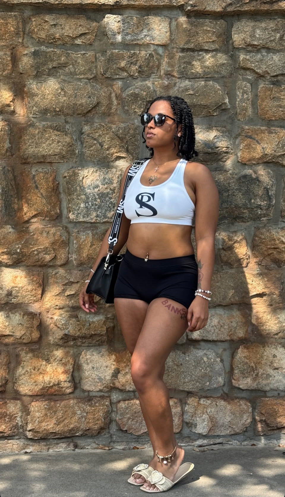 Insanely Pretty Sports Bra (Thong Set) "White"