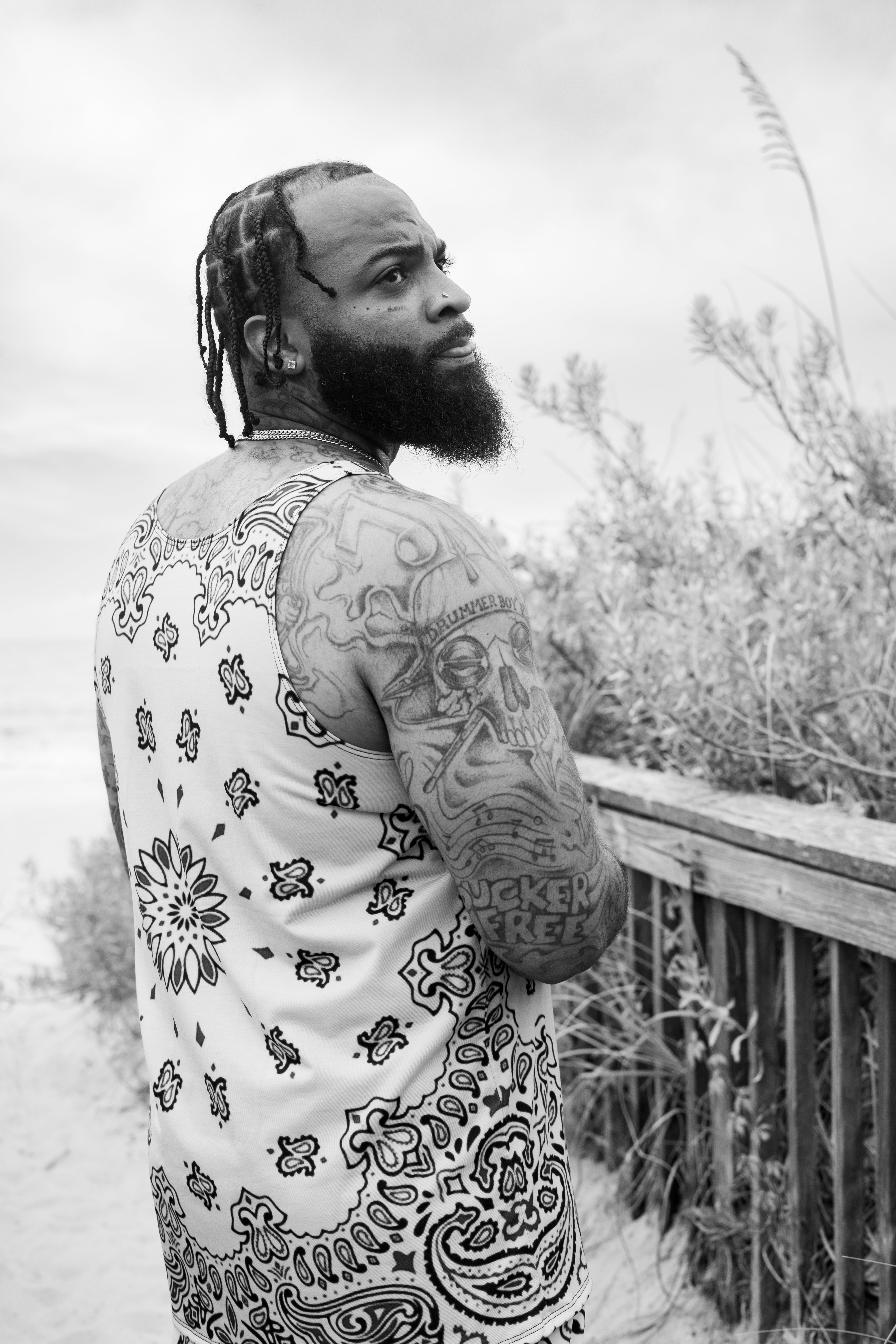 Classic Bandana Swimming Trunks "North Texas Mean Green"