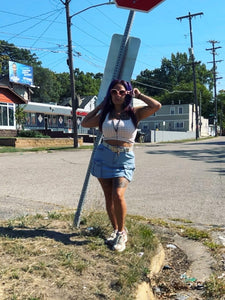Denim Mini Skirts
