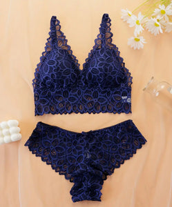 Floral Lace Wireless Bra & Panties