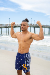 Classic Bandana Swimming Trunks "California Bears"