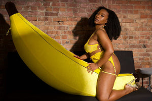 Cut Out Push Up Bra & Asymmetric Panties & Garter Belt
