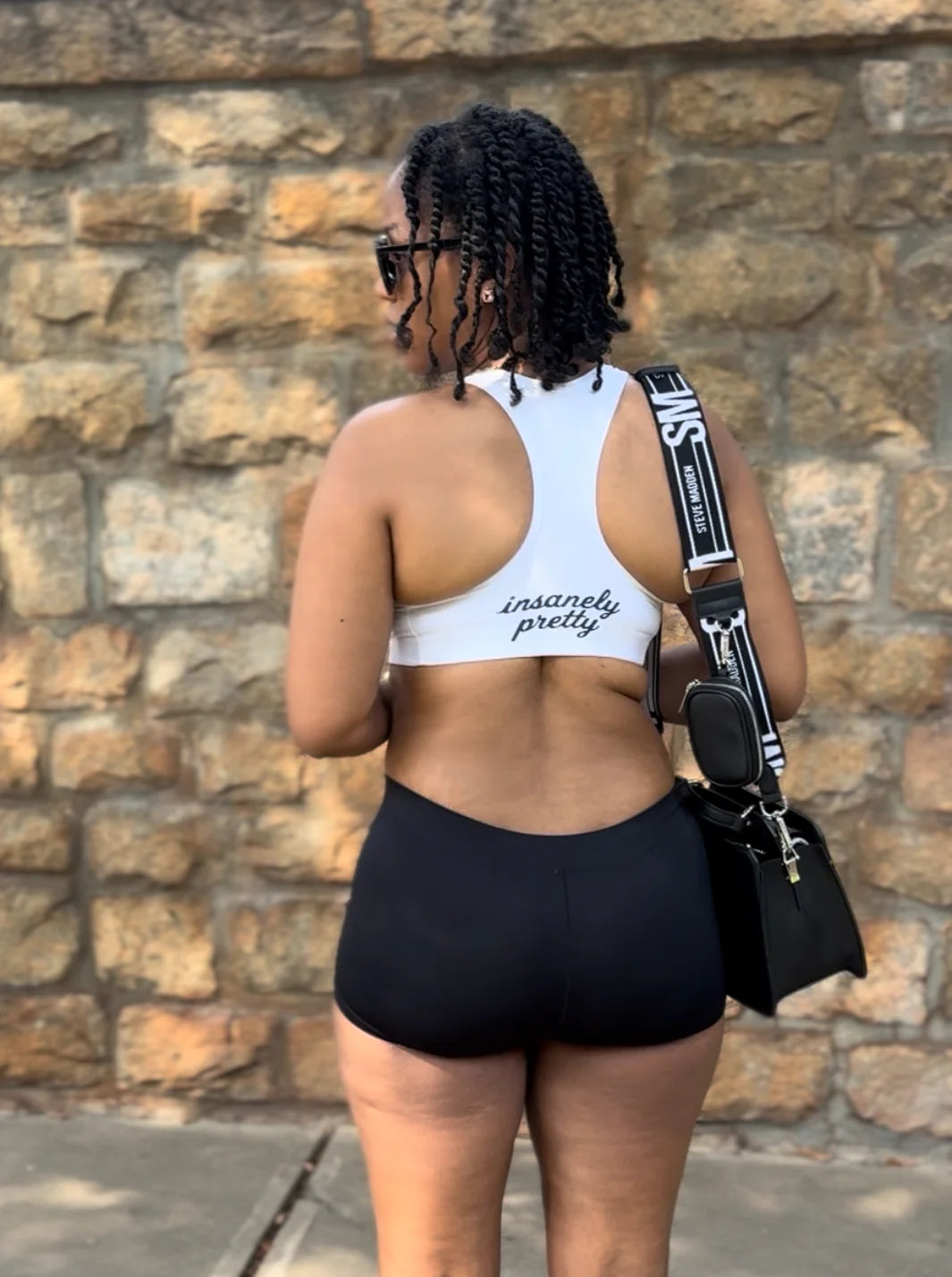 Insanely Pretty Sports Bra (Thong Set) "White"